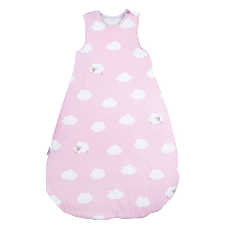Sleeping bag 'Small Cloud Rosa', 70 - 90 cm, year -round baby sleeping bag, breathable cotton