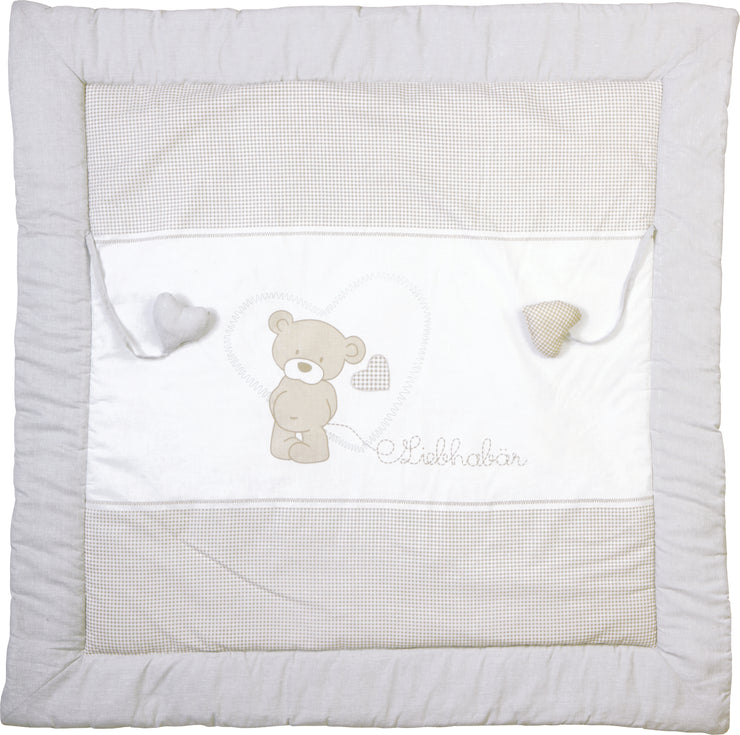 Krabbeldecke 'Liebhabär', 100 x 100 cm, Spiel-/ Laufgittereinlage, 100 % Baumwolle