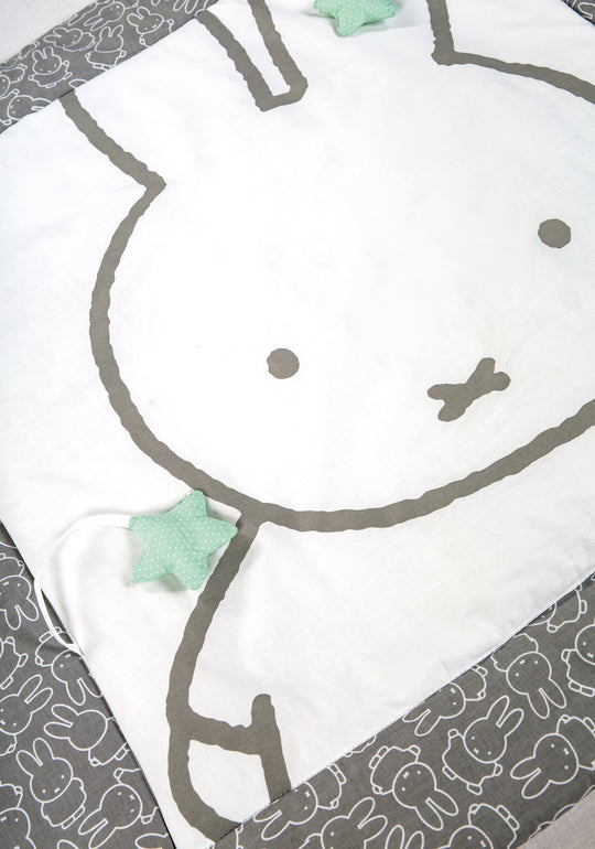 Tapis d'éveil 'miffy®', 100 x 100 cm, revêtement pour parc d'enfant, 100 % coton