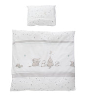 Literie de berceau "Sternenzauber" 2 pcs. couette 80 x 80 cm et taies d'oreiller 40 x 35 cm, réversible, 100 % coton