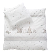 Literie de berceau "Sternenzauber" 2 pcs. couette 80 x 80 cm et taies d'oreiller 40 x 35 cm, réversible, 100 % coton