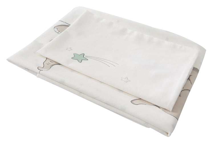 Literie de berceau "Sternenzauber" 2 pcs. couette 80 x 80 cm et taies d'oreiller 40 x 35 cm, réversible, 100 % coton