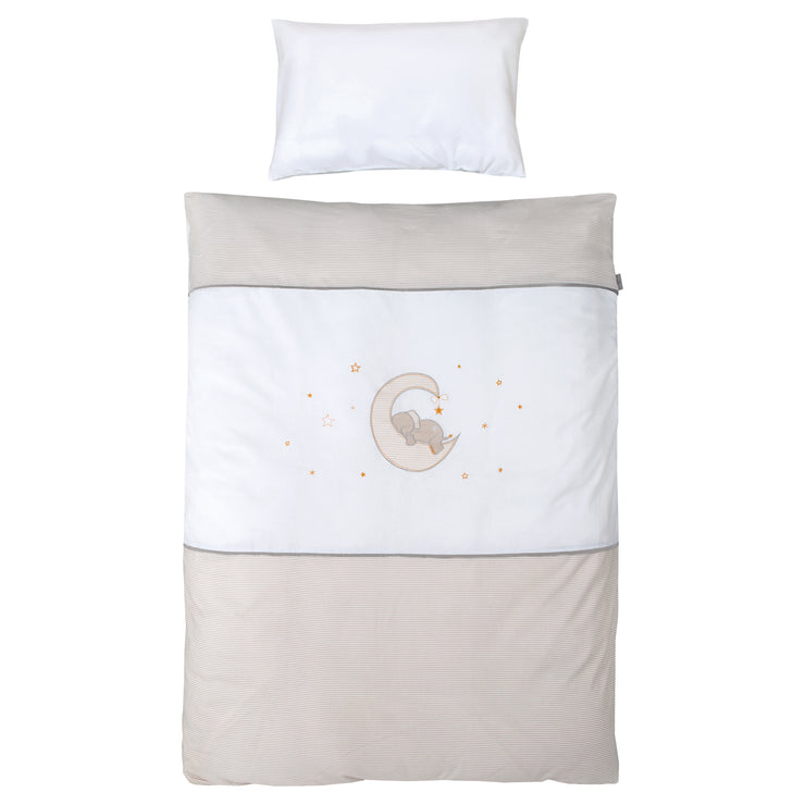 Ropa de cama 'Happyfant', ropa de cama infantil de 2 partes 100 x 135 cm, 100% algodón