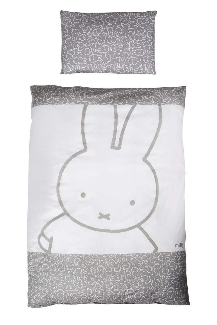 Parure de lit bébé réversibles "miffy®" 2 pcs. couette 135 x 100 cm et taies d'oreiller 40 x 60 cm