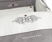 Set da letto per bambini 'rock star baby 1', 4-pc., Set bett con biancheria da letto 100 x 135 cm, nido e cielo
