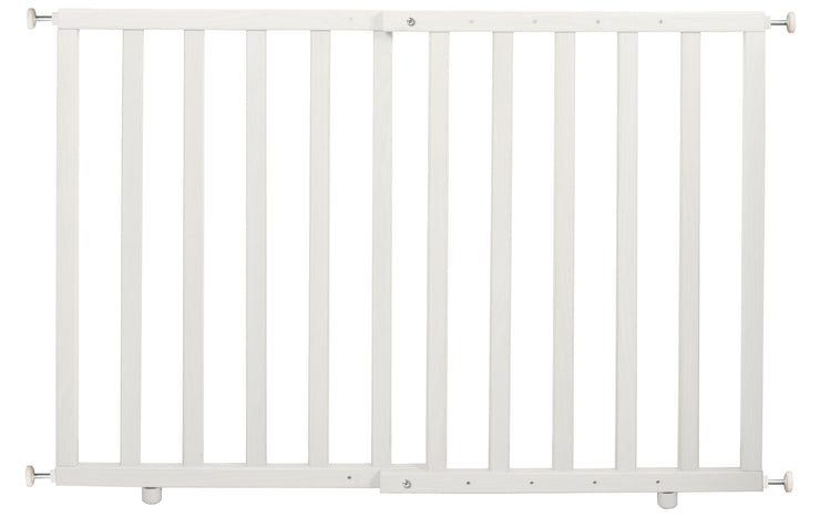 Door protection grille for clamping, white, width 62 - 106 cm, stair grille for children and pets