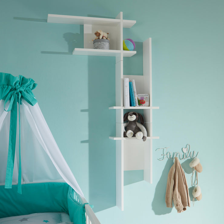 Wandregal 3er-Set 'Nordic weiss', variabel kombinierbar, Einrichtungs-Regal im Baby- & Kinderzimmer
