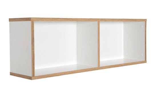 Mensola a parete 'Finn', adatta per la combinazione avvolgente 'Finn', ripiano sospeso per camere per bambini, rovere bianco/ dorato
