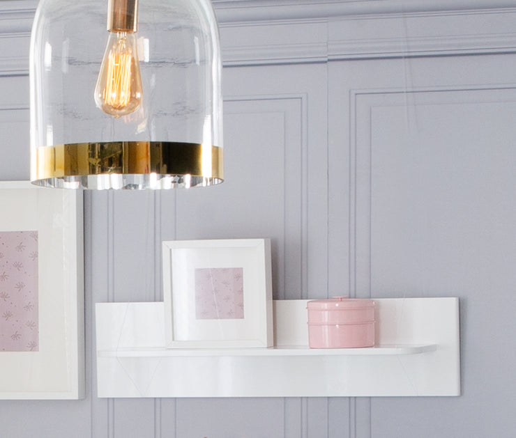 Étagère murale 'rétro 2' pour correspondre à la table d'emballage de la série, étagère pour les chambres pour bébé et enfants, blanc