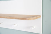 Wandgardarobe 'Ava‘ mit Ablage & 5 Garderobenhaken, HxBxT: 28,5 x 90 x 16,5 cm