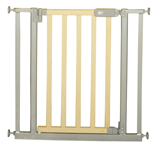 Türschutzgitter, Holz/Metall, Breite 77 - 86 cm, Tür- & Treppengitter für Kinder & Haustiere