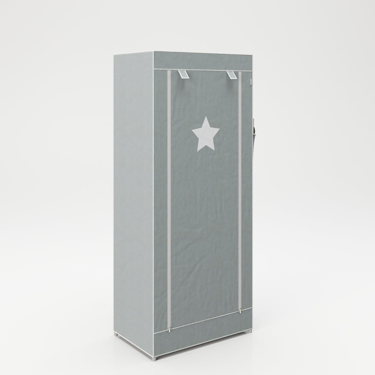 Textile wardrobe 'Little Stars' for baby, children's or living room, 70 x 45 x 168 cm