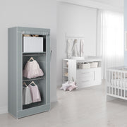Textile wardrobe 'Little Stars' for baby, children's or living room, 70 x 45 x 168 cm