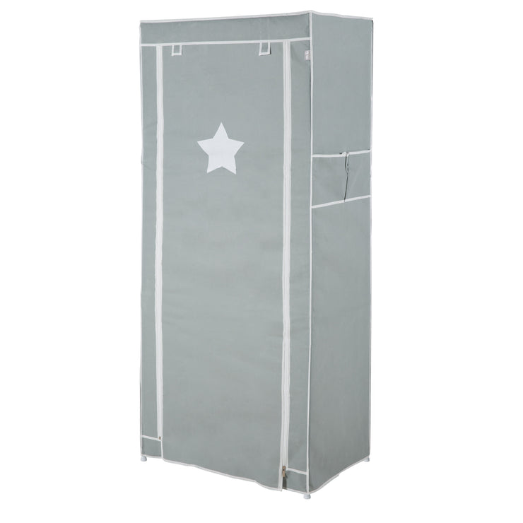 Textile wardrobe 'Little Stars' for baby, children's or living room, 70 x 45 x 168 cm