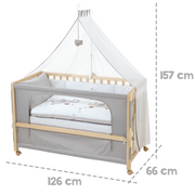 Room Bed 'Jumbotwins', 60 x 120 cm, extra bed for parents' bed with complete equipment