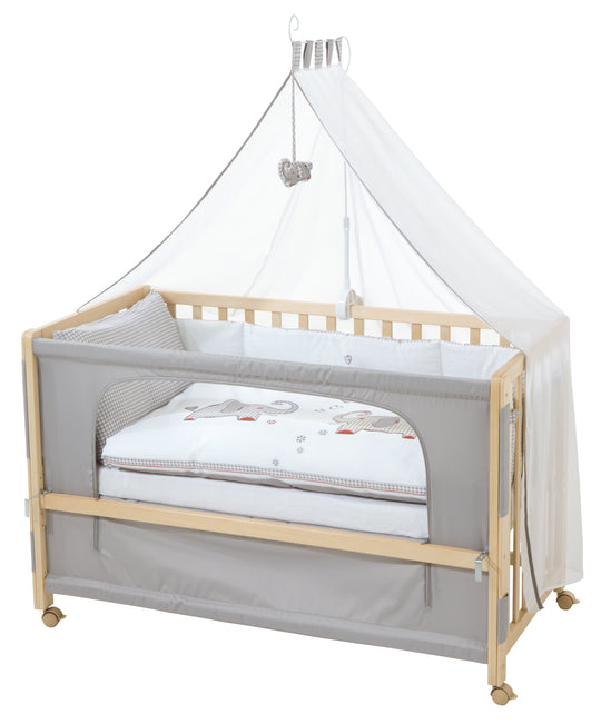 Lettino Co-sleeping 'Jumbotwins', 60 x 120 cm, letto supplementare al letto dei genitori con attrezzatura completa