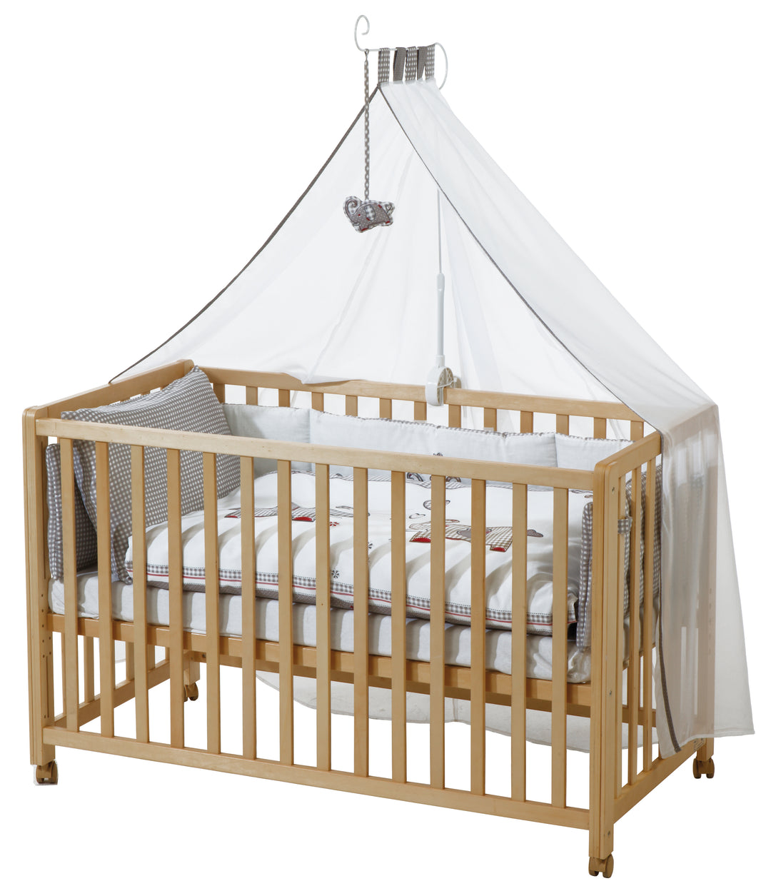 Lettino Co-sleeping 'Jumbotwins', 60 x 120 cm, letto supplementare al letto dei genitori con attrezzatura completa