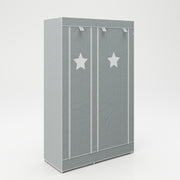 Armoire textile "Little Stars", pour chambre bébés et d'enfants, 110 x 45 x 175 cm