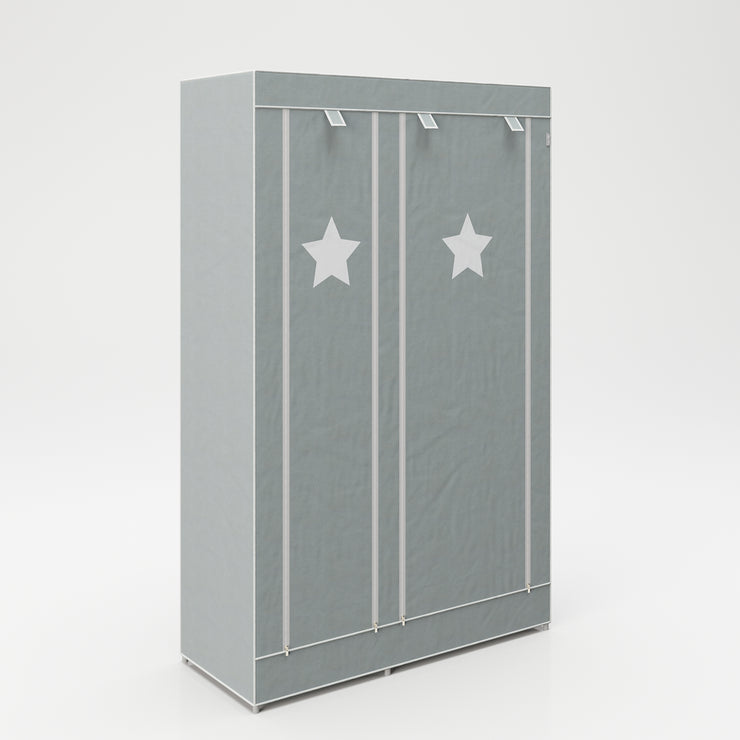 Textil-Kleiderschrank 'Little Stars' für Baby-, Kinder- oder Wohnzimmer, 110 x 45 x 175 cm