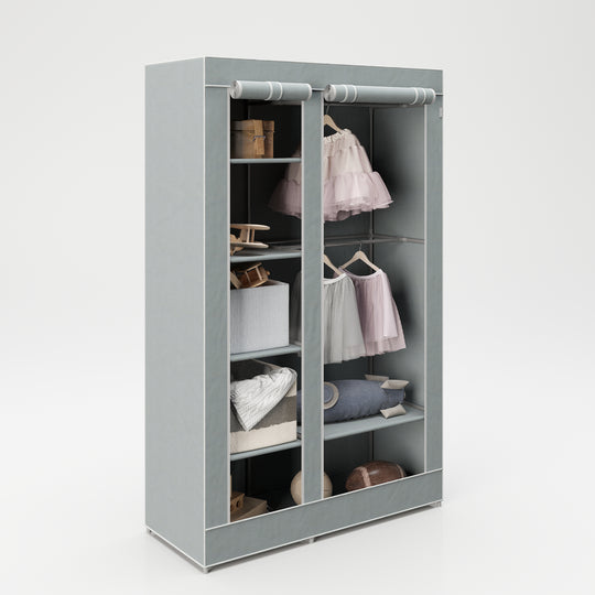 Armadio in tessuto 'Little Stars' per camerette o soggiorno, 110 x 45 x 175 cm