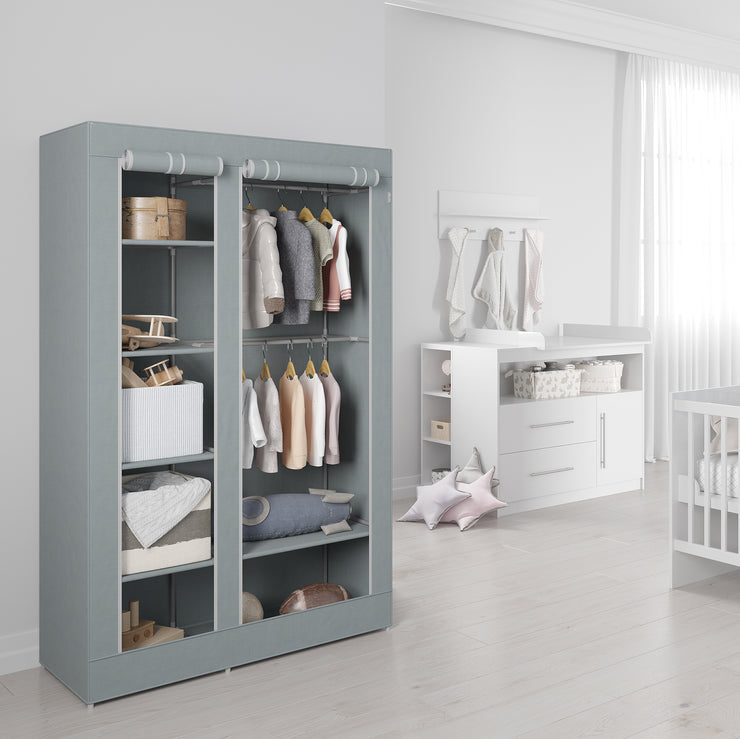 'Little Stars' textile wardrobe for baby, children's or living room, 110 x 45 x 175 cm