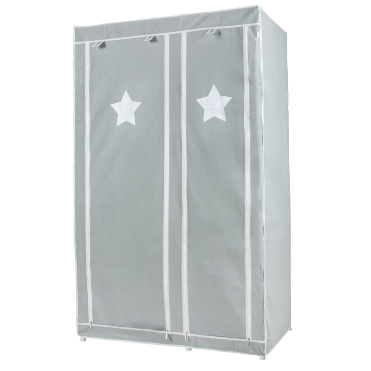 Textil-Kleiderschrank 'Little Stars' für Baby-, Kinder- oder Wohnzimmer, 110 x 45 x 175 cm