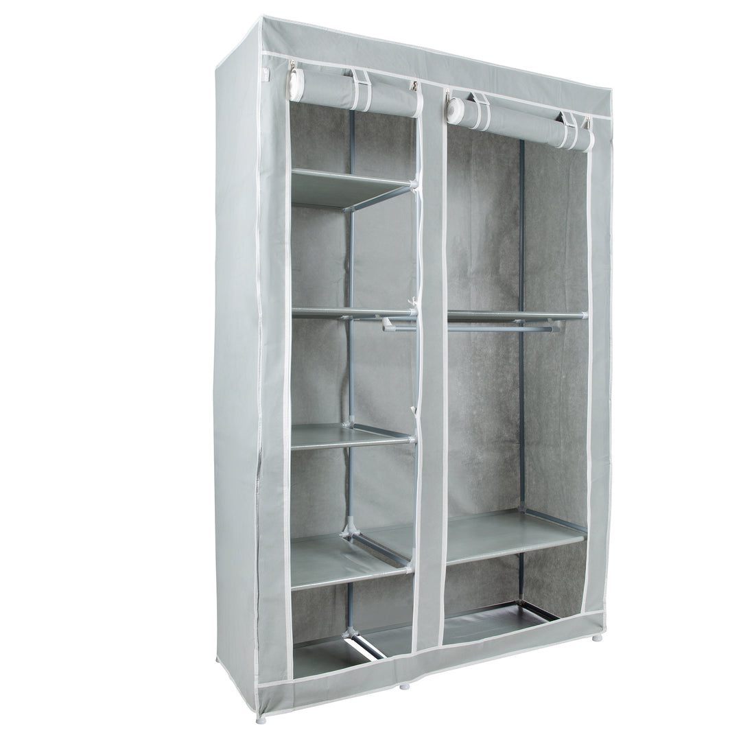 Armadio in tessuto 'Little Stars' per camerette o soggiorno, 110 x 45 x 175 cm