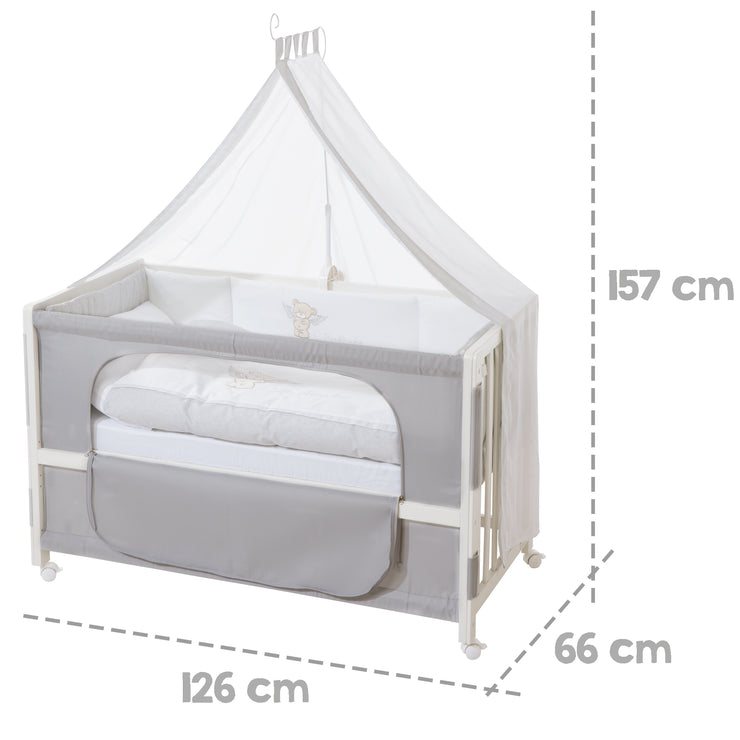 Room Bed 'Heartbreaker', 60 x 120 cm, side bed to the parent bed, complete equipment