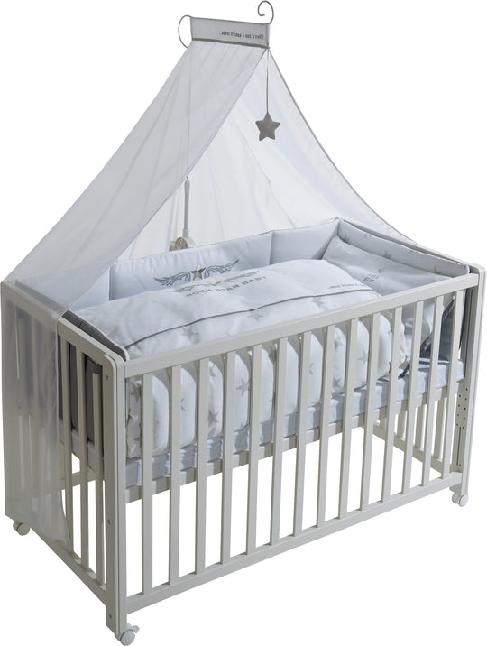 Lettino Co-sleeping 'Rock Star Baby 2', 60 x 120 cm, letto aggiuntivo per letto genitori, attrezzatura completa