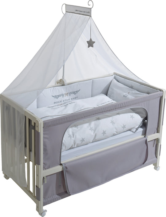Lettino Co-sleeping 'Rock Star Baby 2', 60 x 120 cm, letto aggiuntivo per letto genitori, attrezzatura completa