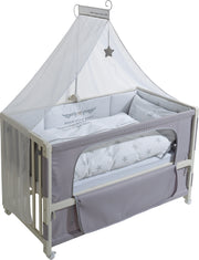 Cuna de colecho 'Rock Star Baby 2', 60 x 120 cm, cama supletoria para la cama de los padres, equipamiento completo
