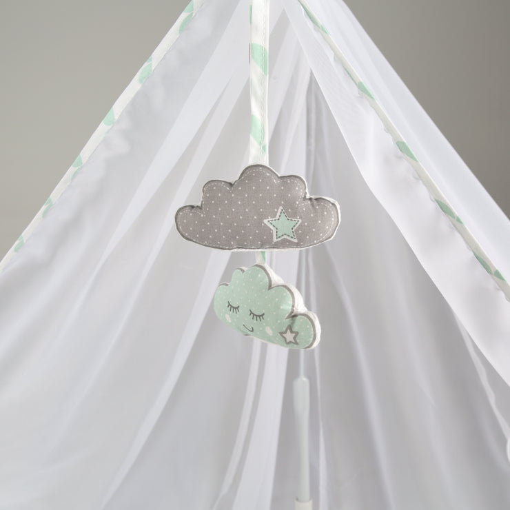 Lit de chambre «Happy Cloud», 60 x 120 cm, lit latéral au lit parent, équipement complet