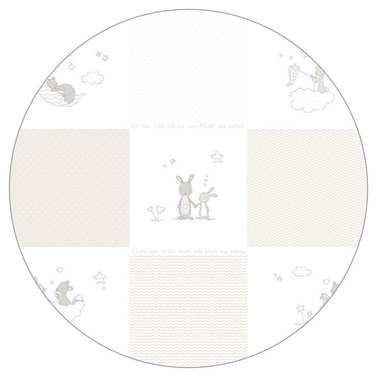 Cama de habitación 'Fox & Bunny', 60 x 120 cm, altura ajustable, cama lateral a la cama padre con equipo completo