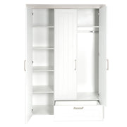 Armoire "Wilma" incl. 1 tiroir, 3 portes battantes, blanc et decor "orme de luna"