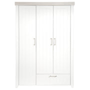 Armoire "Wilma" incl. 1 tiroir, 3 portes battantes, blanc et decor "orme de luna"