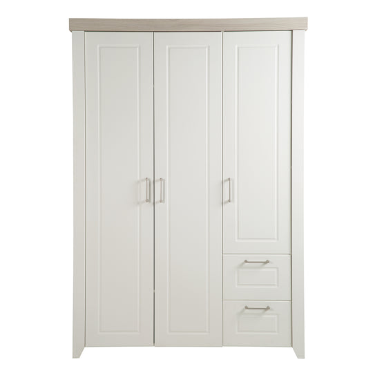 Set de chambre 'Felicia', incl. lit bébé 70 x 140 cm, commode à langer et armoire, blanc/orme lunaire