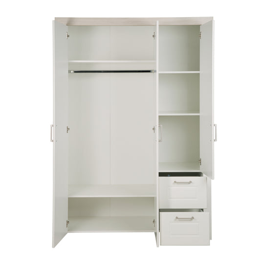 Set de chambre 'Felicia', incl. lit bébé 70 x 140 cm, commode à langer et armoire, blanc/orme lunaire