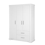 Armoire "Maxi", 3 portes, 2 tiroirs, style maison de campagne moderne, blanc