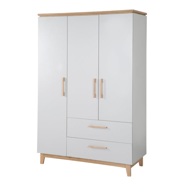 Guardaroba "caro", 3 porte, 2 cassetti, con morbida tecnologia ravvicinata, mobile a porte rotanti