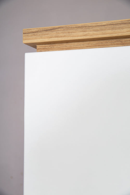 Wardrobe 'Finn', 3 Doors, 2 Drawers, White, with Soft Close Technology, Swing Door Wardrobe