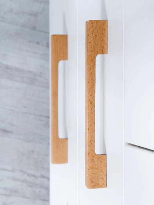 Wardrobe 'Finn', 3 Doors, 2 Drawers, White, with Soft Close Technology, Swing Door Wardrobe