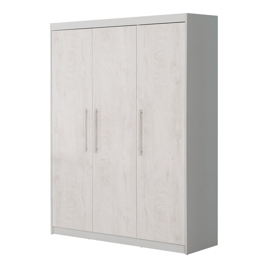 Set da camera per bambini 'Maren 2', incluso letto combi 70 x 140 cm, cambio petto & mobile a 3 porte, grigio chiaro/bianco