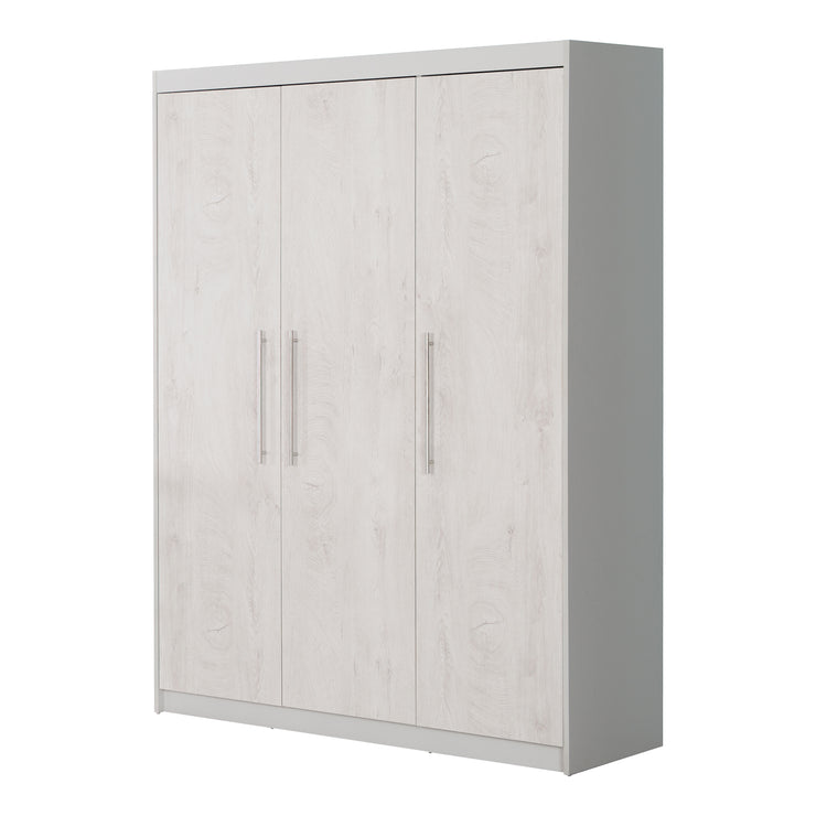 Children's room set 'Maren 2', incl. combi cot 70 x 140 cm, changing table & 3-door cupboard, light gray / white