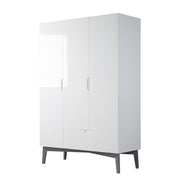 Kinderzimmerset 'Retro 2‘, inkl. Kombi-Bett 70 x 140 cm, Wickelkommode &  Schrank 3-türig