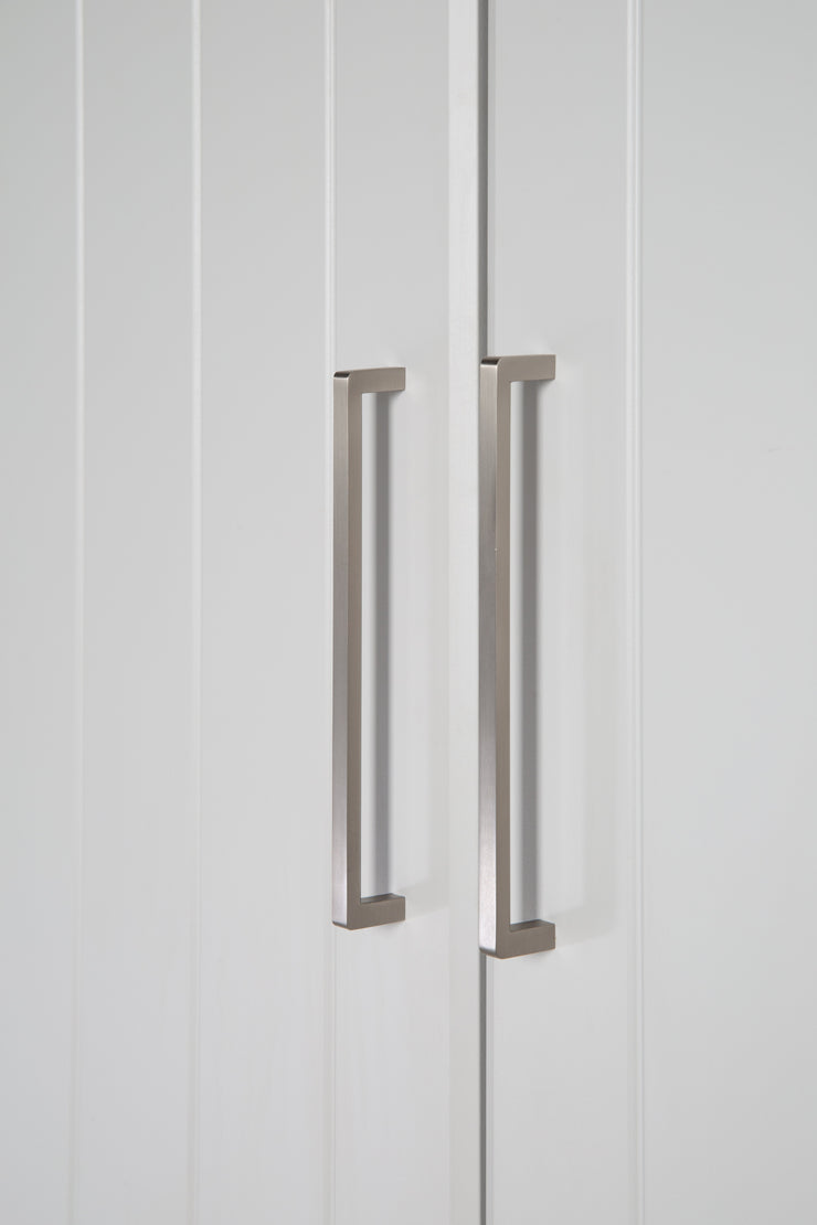 Kleiderschrank 'Helene', 3-türig, 1 Schublade, Soft Close-Technik, Lichtgrau/Luna Elm
