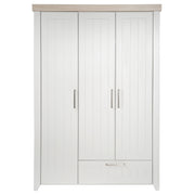Kleiderschrank 'Helene', 3-türig, 1 Schublade, Soft Close-Technik, Lichtgrau/Luna Elm