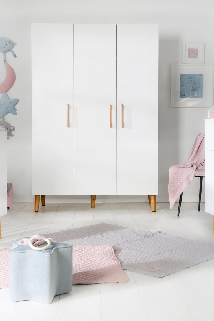 Guardaroba "Mick", 3 porte, bianco, con morbida tecnologia chiusa, mobile a porta