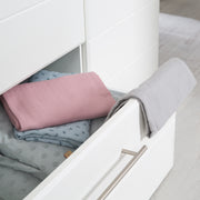 Kleiderschrank 'Nele', 3-trg, mit modernen horizontalen Fräsungen, Artisan Eiche/weiß