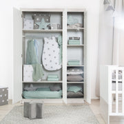 Kleiderschrank 'Julia', 3-türiger Drehtürenschrank inkl. 1 Kleiderstange & 6 Böden