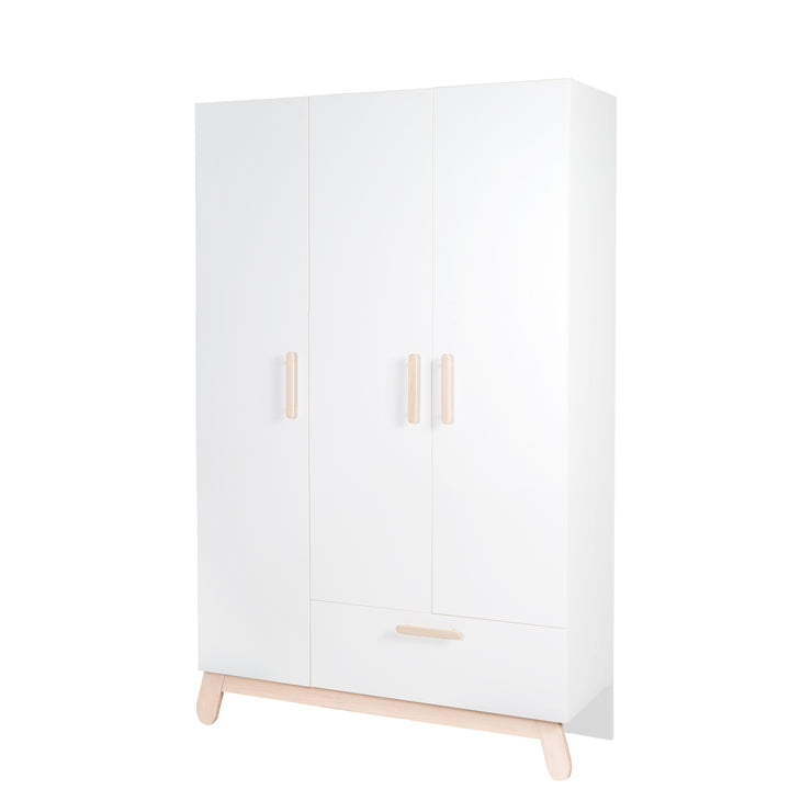 Set di camere 'Clara' bianco, incluso letto combinato, tavolo da cambio e mobile a 3 porte